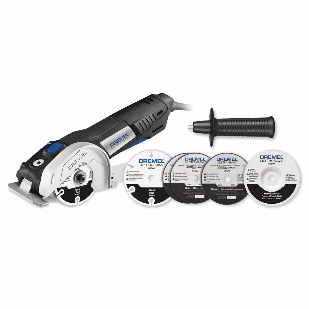 Dremel 7.5 Amp 4 in. Ultra Saw Tool Kit with 4 Saw Blades and Storage Bag
