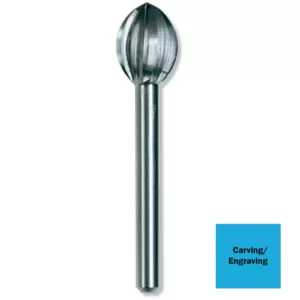 Dremel 5/16 in Rotary Tool Round Spear-Shaped High Speed Accessory for Wood, Plastic and Soft Metals