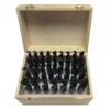Drill America High Speed Steel Black Oxide Reduced Shank Drill Bit Set in Wood Case (33-Piece)