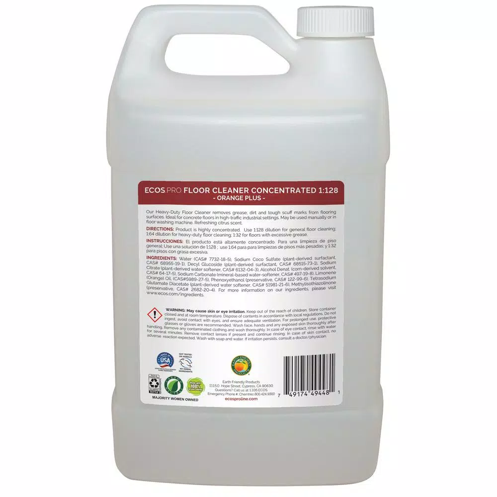 ECOS Pro 128 oz. Orange Plus 1:128 Concentrate Floor Cleaner