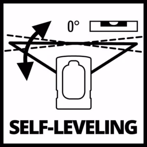 Einhell Self-Leveling Red-Beam Horizontal and Vertical Cross-Line Laser Level, 30-Ft Range, Class II