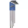 Eklind Extra Long Series Bright Ball-Hex-L Key Set with Holder Size 1.5 mm to 10 mm (9-Piece)