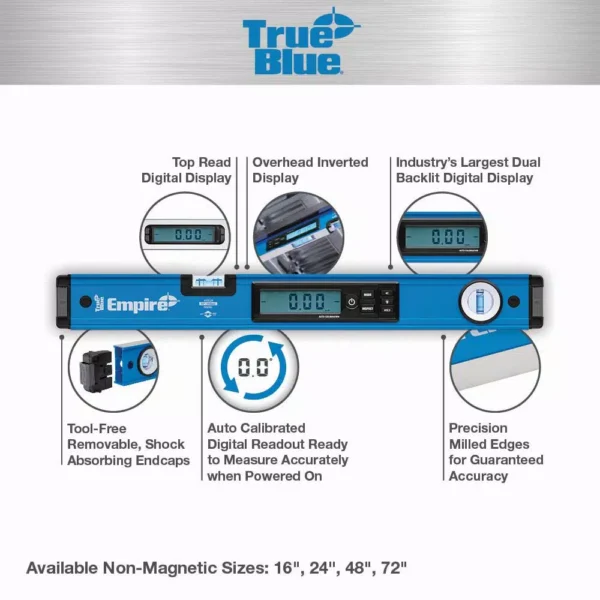 Empire 48 in. True Blue Digital Box Level – PAX Depot