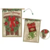 Evergreen 28 in. x 44 in. Vintage Holiday House Suede Flag