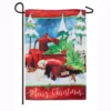 Evergreen 18 in. x 12.5 in. Bringing Home the Tree Garden Suede Flag