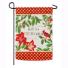 Evergreen 18 in. x 12.5 in. Christmas Cardinal Garden Suede Flag