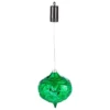 Evergreen 8 in. Green Shatterproof LED Teardrop Outdoor Safe Battery Operated Christmas Ornament