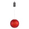 Evergreen 8 in. Red Shatterproof LED Ball Outdoor Safe Battery Operated Christmas Ornament