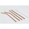 ExcelSteel 10 Pc Reusable Rose Gold Straw Set W/ Cleaning Brushes