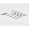 ExcelSteel 14 Pc Reusable Swirl Straw Set W/ 8 Long, 4 Short Straws W/ Cleaning Brushes