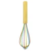 ExcelSteel 10 in. Silicone Tri-Color Whisk with Wooden Handle