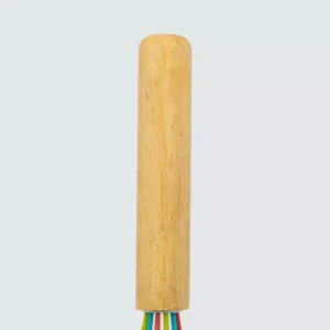 ExcelSteel 10 in. Silicone Tri-Color Whisk with Wooden Handle