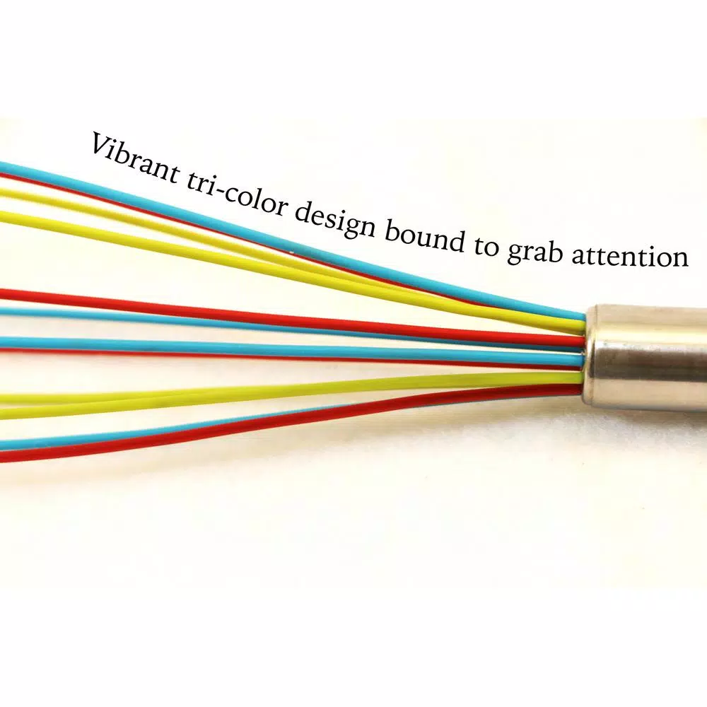 ExcelSteel Stainless Steel Tri-Color Mixing Whisks (Set of 3)