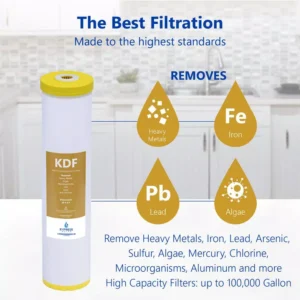 Express Water Express Water – Kinetic Degradation Fluxion Filter – Whole House Heavy Metal Replacement Water Filter – 4.5” x 20” inch