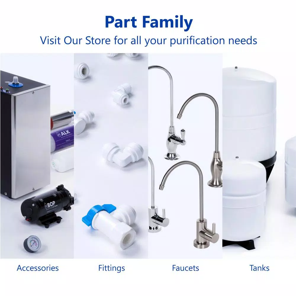 Express Water Filter Upgrade Kit for Reverse Osmosis Water Filtration System Adapters for Threaded and Quick Connect Filters