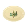 Fiesta 9 5/8" Ivory Ceramic Trio of Christmas Trees Small Oval Platter