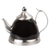 Creative Home Nobili-Tea 1.0 Qt. Stainless Steel Tea Kettle with Removable Infuser Basket in Filter Black