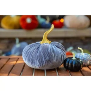 Flora Bunda 3 in. Halloween Black/Silver/White Plastic Pumpkins Fillers in PVC Gift Box (8-Pieces Per Box)