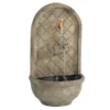 Sunnydaze Decor Messina Resin Florentine Stone Solar Outdoor Wall Fountain