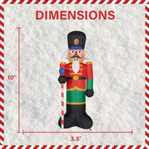 Fraser Hill Farm 10 ft. Nutcracker Christmas Inflatable with Lights