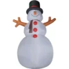 Fraser Hill Farm 20 ft. Jolly Snowman Christmas Inflatable with Lights