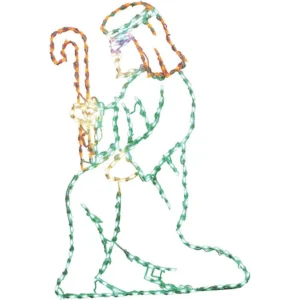 Fraser Hill Farm 4 ft. 533-Light Multi-Color Nativity Set Novelty Light (3-Piece)