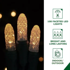 Fraser Hill Farm 2.5 ft. 100-Light LED Warm White Snowflake Novelty Light