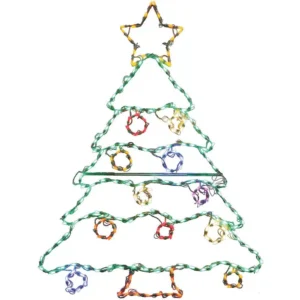 Fraser Hill Farm 4.5 ft. 206-Light Multi-Color Christmas Tree Novelty Light