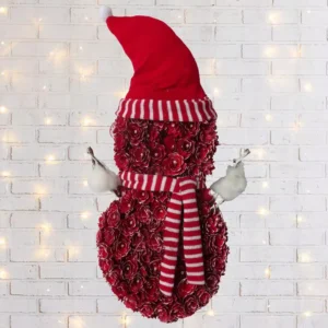 Fraser Hill Farm 25 in. Artificial Christmas Snowman Wreath with Hat and Striped Scarf