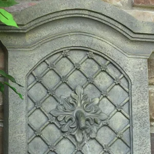 Sunnydaze Decor Rosette Resin French Limestone Solar Outdoor Wall Fountain