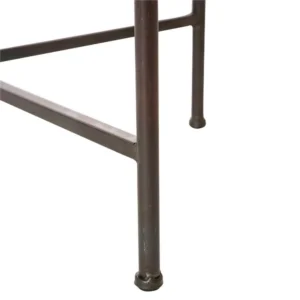 Glitzhome 25.79 in. H Galvanized Metal Farmhouse Shelf with Removable Round Tray