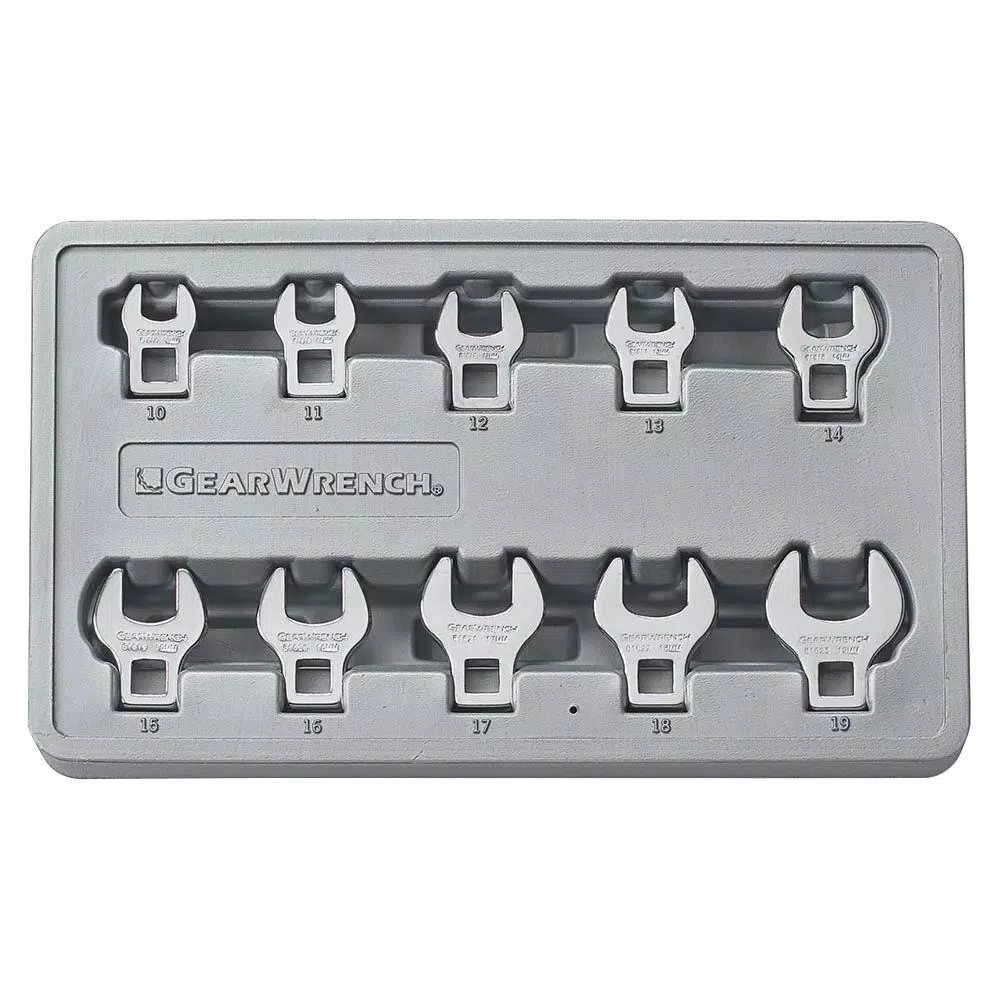 GEARWRENCH Metric Crowfoot Wrench Set (10-Piece)