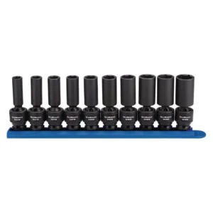 GEARWRENCH 10-Piece 3/8 in. Drive 6-Point Deep Universal Impact Metric Socket Set