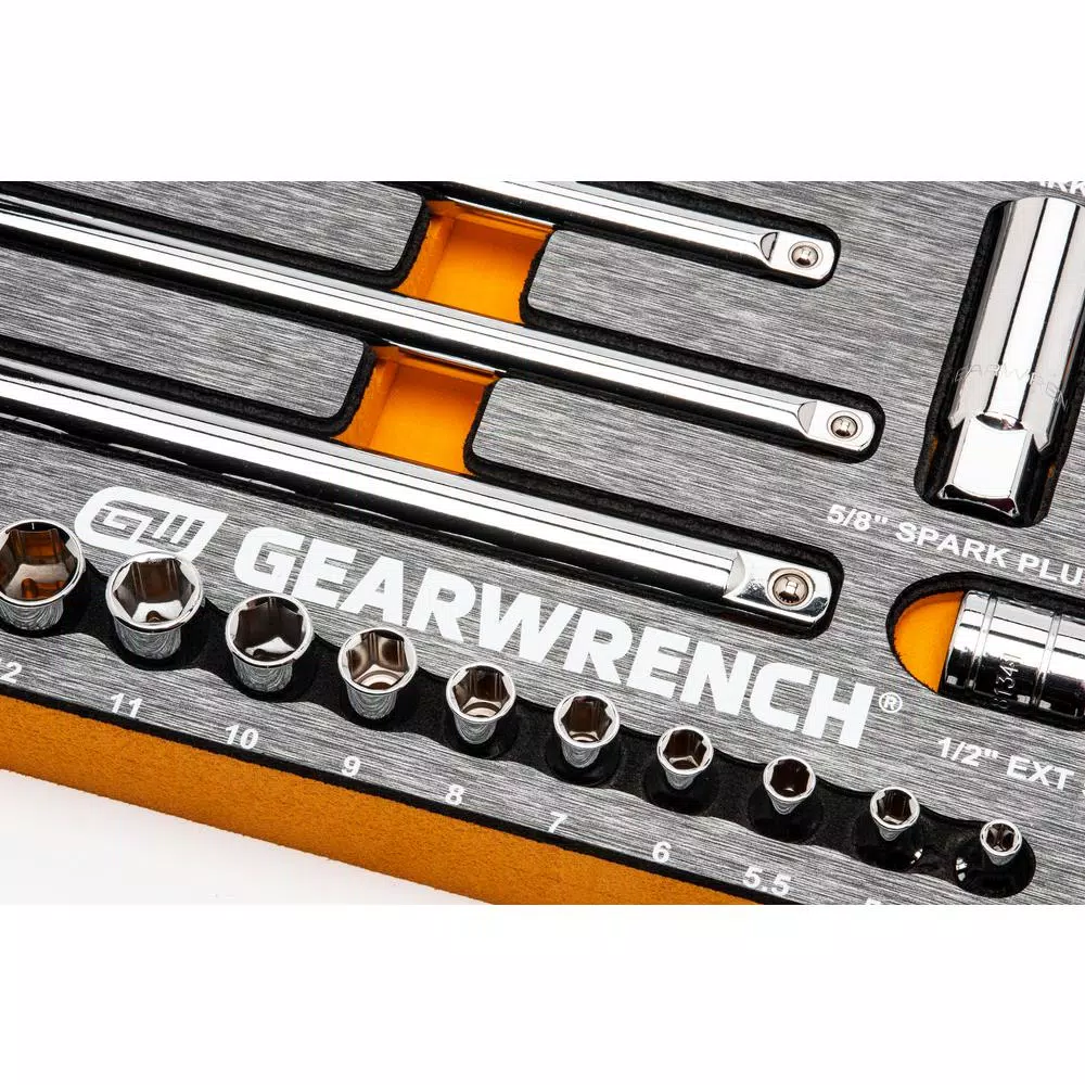 GEARWRENCH 1/4 in., 3/8 in., 1/2 in. 120XP EVA Socket Tray Mechanics Tool Set (94-Piece)