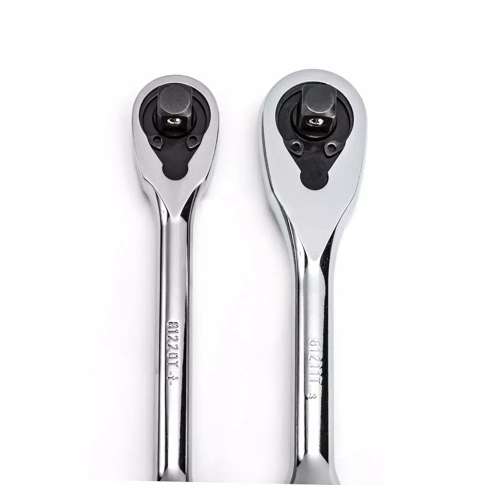 GEARWRENCH 3/8 in. Drive 90-Tooth Compact Head Teardrop Ratchet Set (2-Piece)