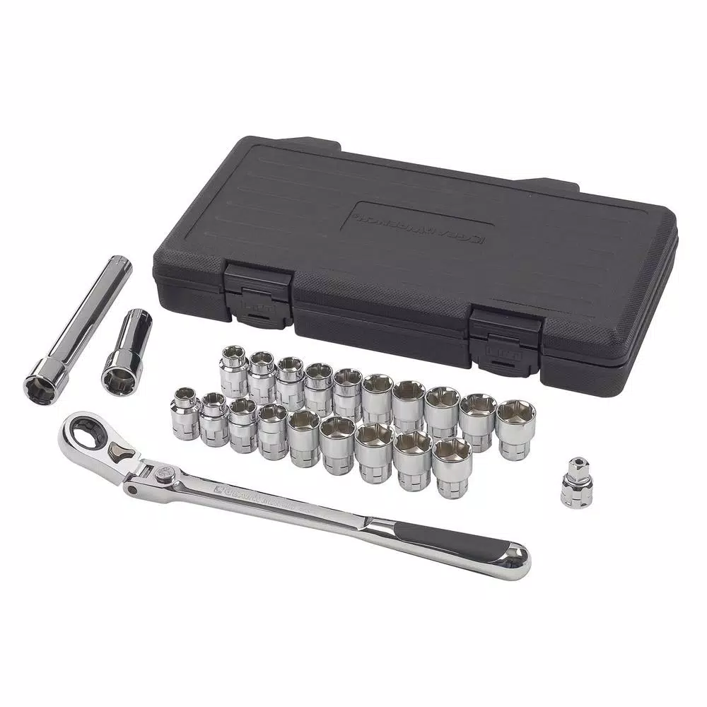 GEARWRENCH 3/8 in. Drive Gear Ratchet and Socket Set (23-Piece)
