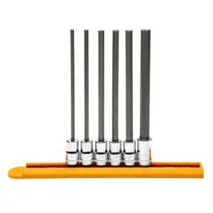 GEARWRENCH 3/8 in. Drive Long Length Hex Bit Metric Socket Set (6-Piece)