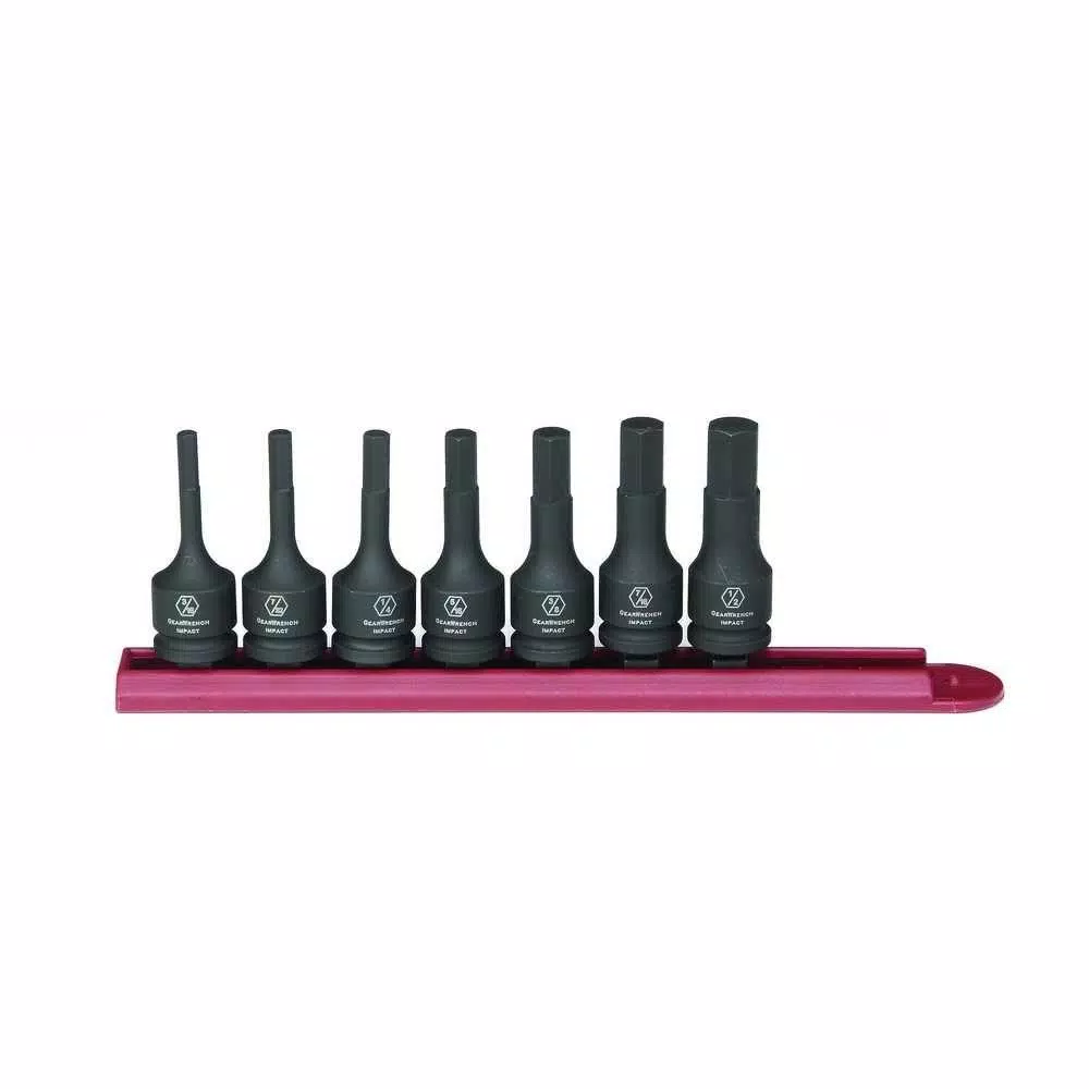 GEARWRENCH 3/8 in. Drive SAE Impact Hex Socket Set (7-Piece)