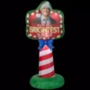 Gemmy 5 ft. Tall Airblown-Outdoor Sign-NLCV Not the Brightest Bulb Sign-MD-WB Inflatable