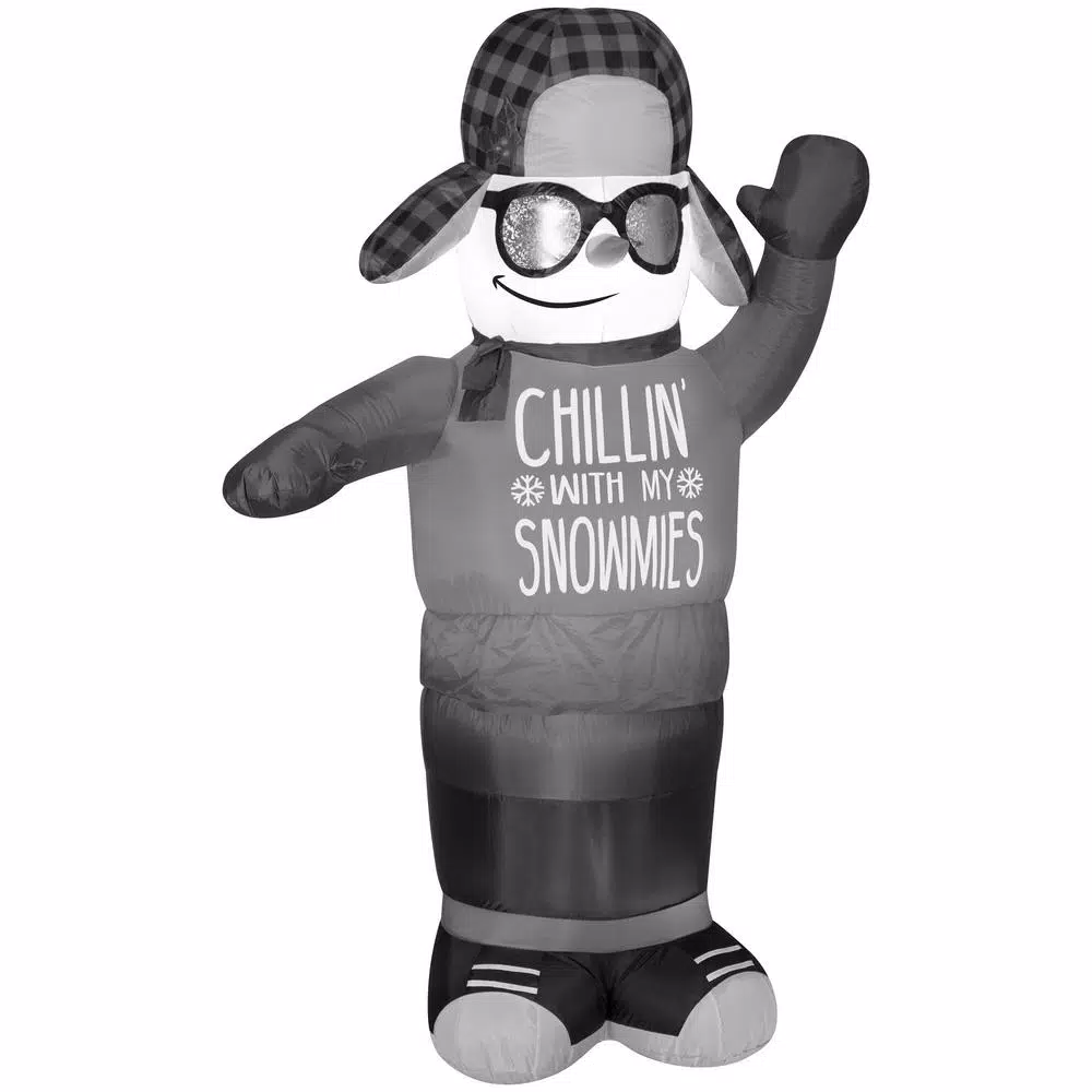 Gemmy 6 ft. H Inflatable Animated Airblown-Swaying Chillin Snowman