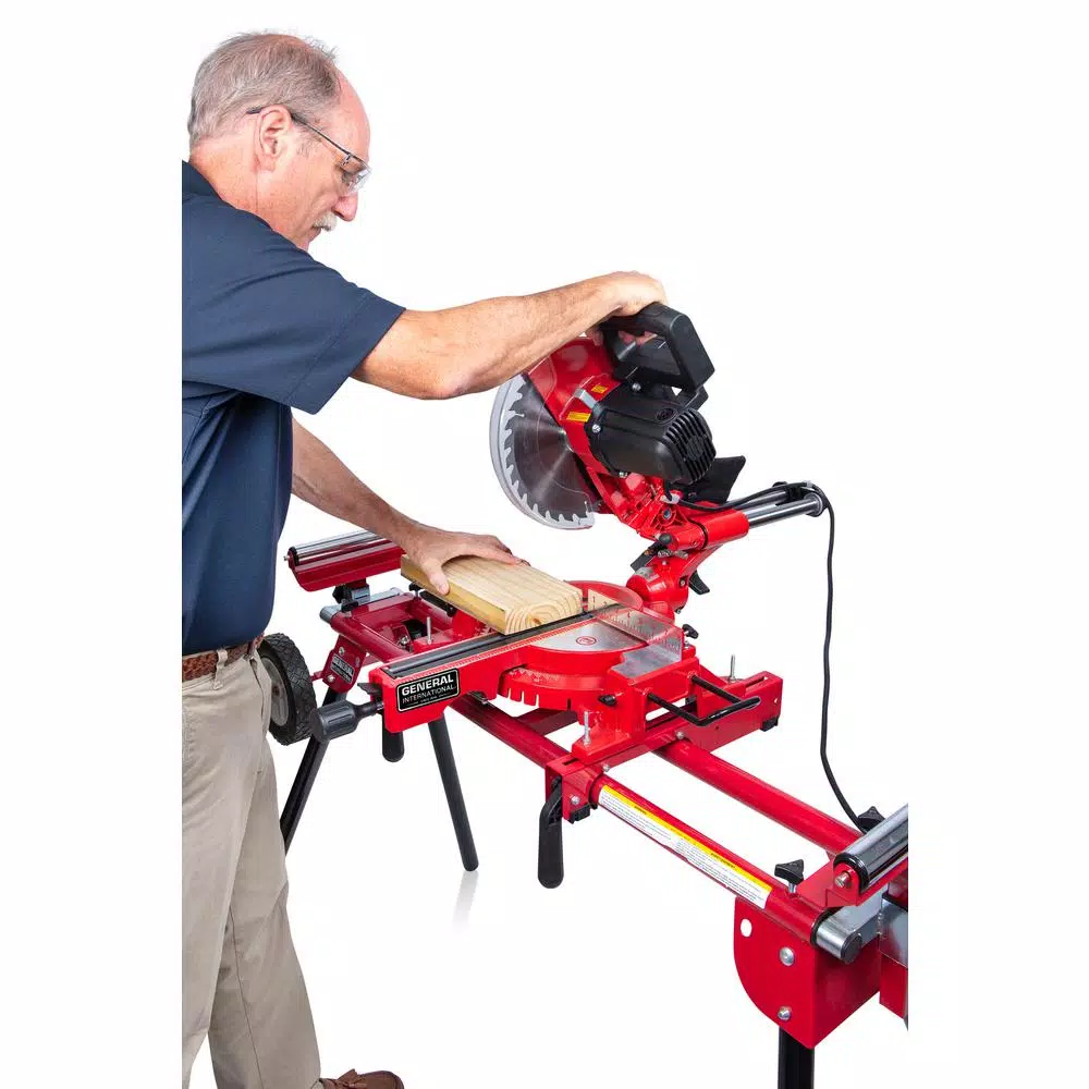 General International 15 Amp 10 in. Sliding Miter Saw with Bonus Heavy-Duty Miter Saw Stand