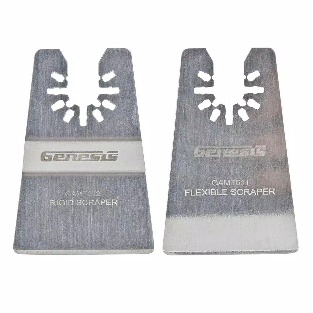 Genesis Universal Quick-Fit Scraper Blade Set with Rigid Scraper and Flexible Scraper (2-Piece)