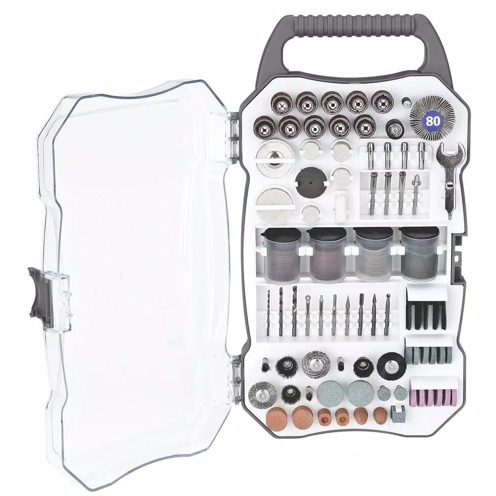 Genesis Universal Rotary Tool Accessory Set with Durable Carrying Case (208-Piece)