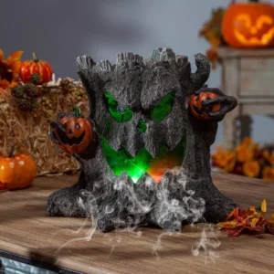 Gerson 12.4 in. L Electric Smoking Haunted Tree Stump