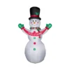 Glitzhome 12 ft. Lighted Inflatable Snowman with Welcome Decor