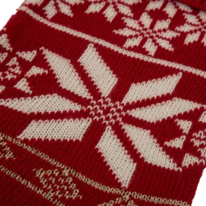 Glitzhome 24 in.H Knited Acrylic Christmas Stocking with Snowflake
