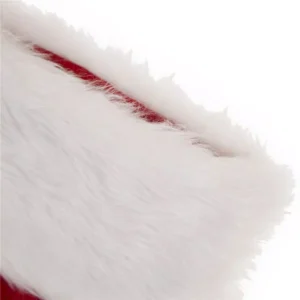 Glitzhome 20 in. Polyester Knitted Stocking with Faux Fur Cuff (2-Pack)