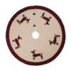 Glitzhome 48 in. D Fabric Christmas Tree Skirt - Dachshund