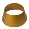 Glitzhome 26 in. Dia Golden Hammered Metal Tree Collar(KD)
