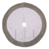 Glitzhome 48 in. D White Fleece Christmas Tree Skirt
